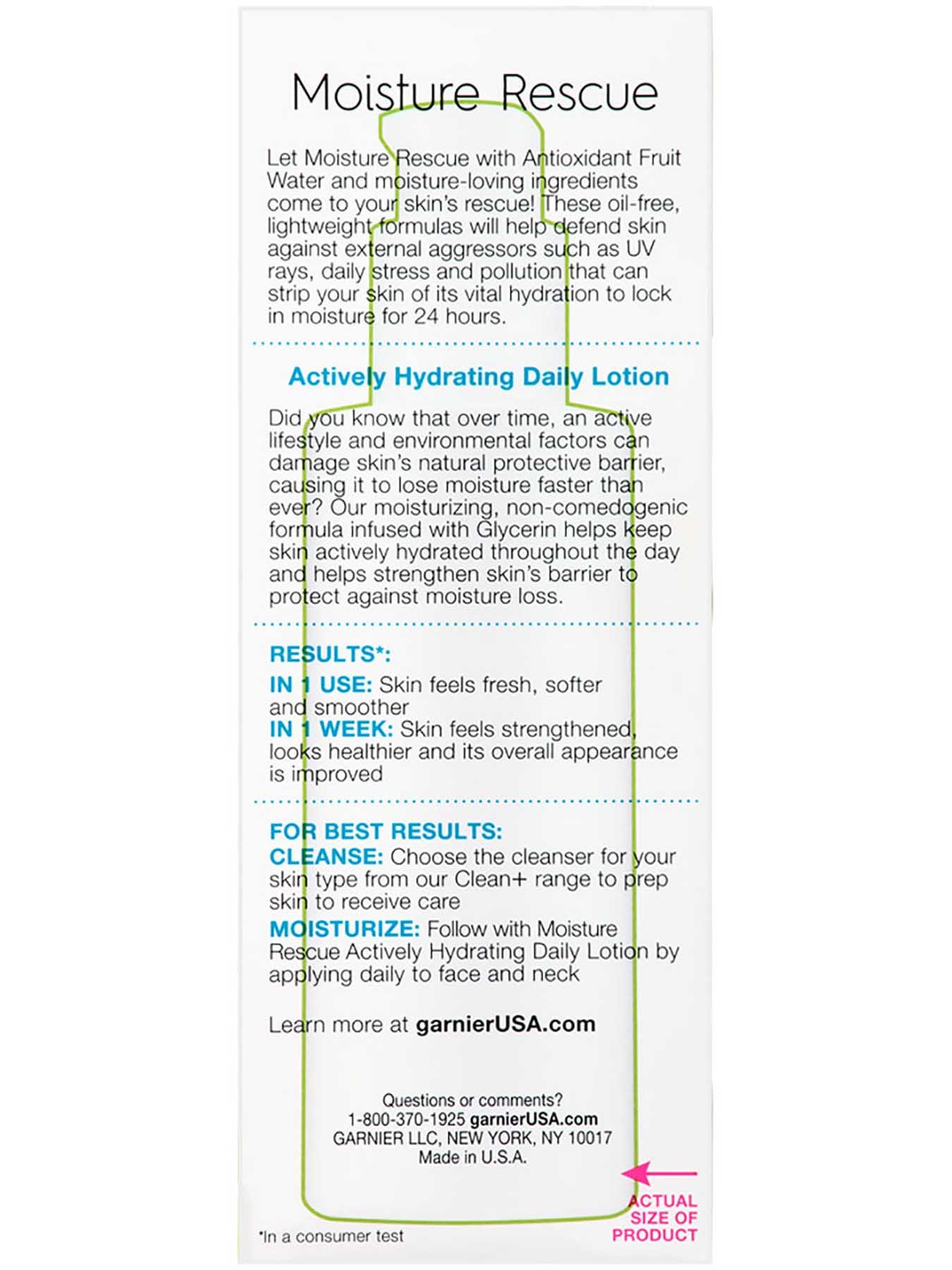 Moisture Rescue Broad Spectrum SPF 15, Fragrance Free, Actively Hydrating Daily Lotion.